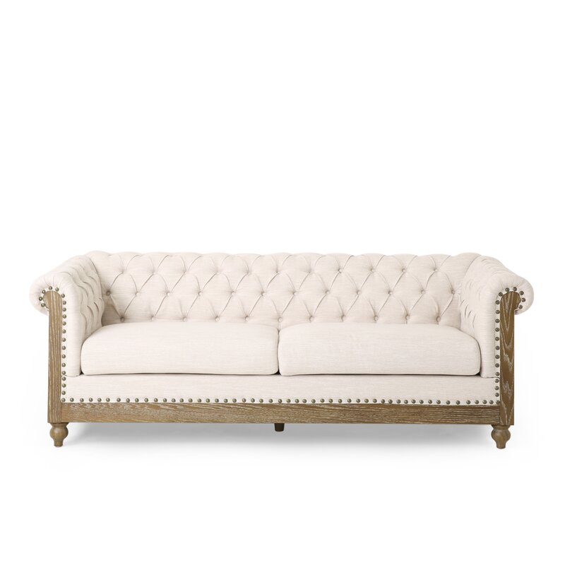 Pausch 78.75” Rolled Arm Chesterfield Sofa