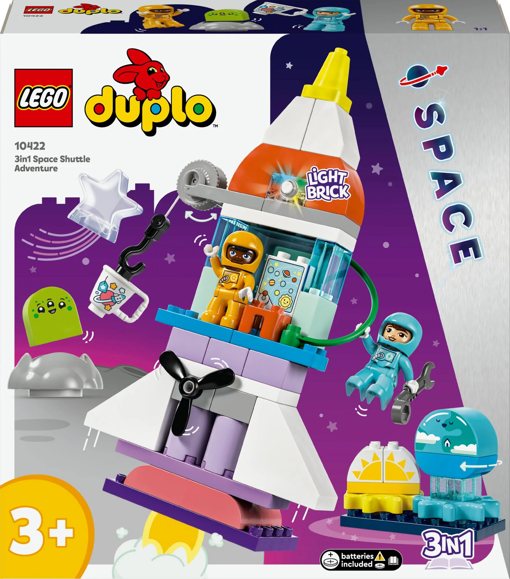 LEGO 10422 DUPLO 3-in-1 space shuttle for many adventures