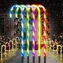 Christmas Candy Cane Lights 21 Inch 10 Pack 8 Lighting Modes Flickering Candy Pathway Marker Outdoor Indoor Waterproof UL Listed Christmas Lighting Decoration Light