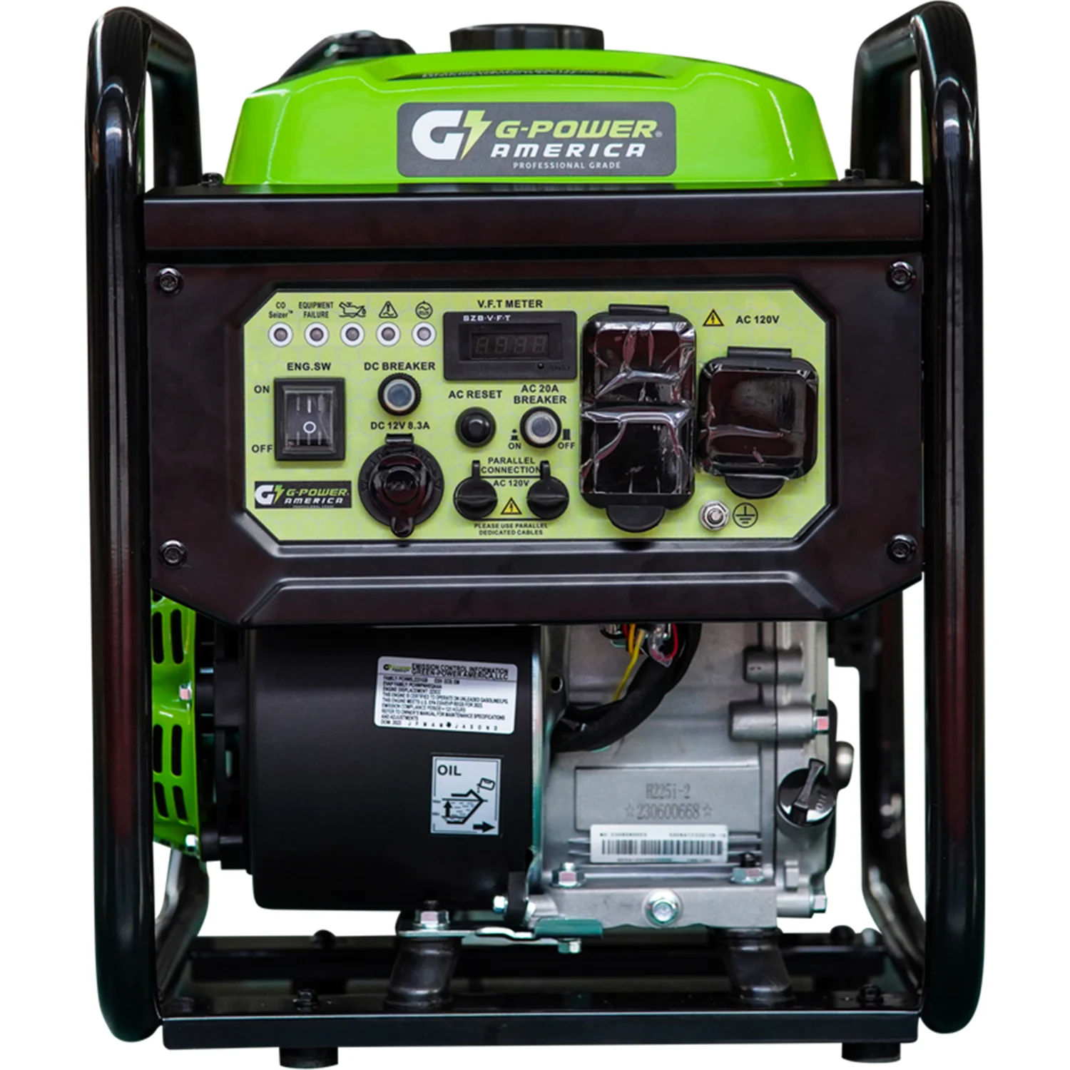 Green-Power America 3700W Pull Cord Start Inverter Generator, Auto Shut Off