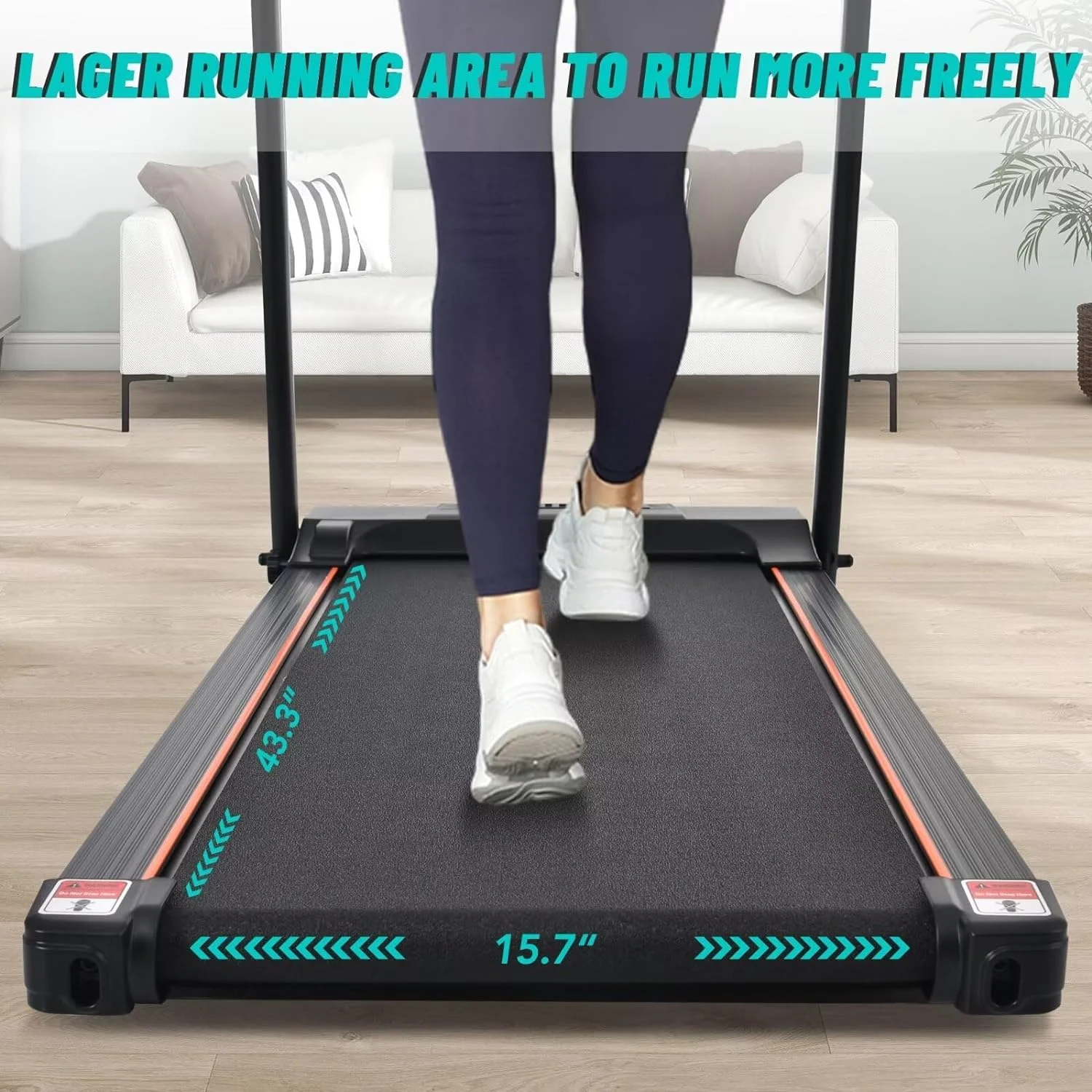 Swertoy Folding Treadmill for Home Workout, Electric Walking Treadmill Machine 5