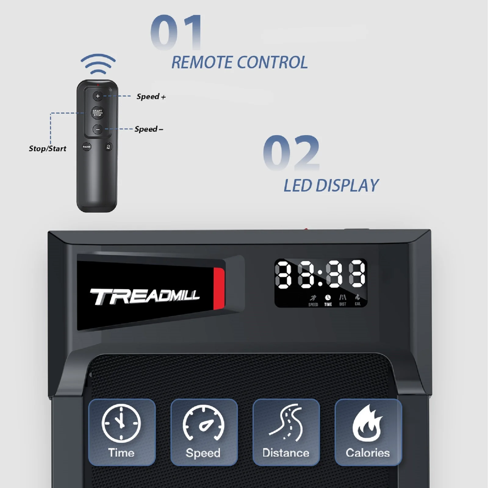 Walking Pad Treadmill,YZRUN Under Desk Treadmill 2.5 HP Portable Treadmills for Home, 265 lbs Capacity (Black Red)